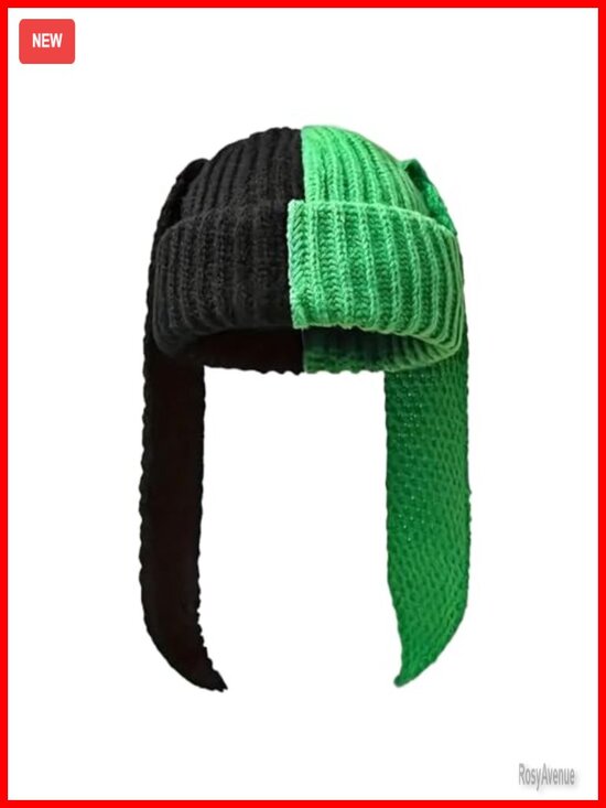 Knit Beanie Hat Long Ears Cute Funny Winter Warm Skull Cap Ski Beanie